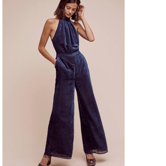 elevenses Pants - Anthropologie Elevenses Velvet Nova Jumpsuit